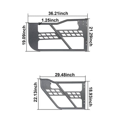 Tubular Doors & Side Mirrors & Door Storage 20-25 Jeep Gladiator JT) - ultralisk4x4