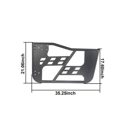 Rock Crawler Tubular Door Guards w/Side Mirrors(97-06 Jeep Wrangler TJ) - ultralisk4x4