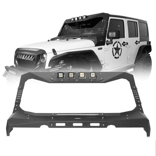 2007-2018 Jeep Wrangler JK Windshield Frame Cover Visor Roof Sun Visor - Ultralisk 4x4 u2060 1